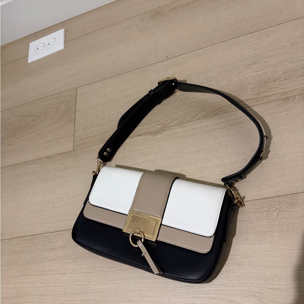 Aldo Black, White, and Tan Shoulder Bag